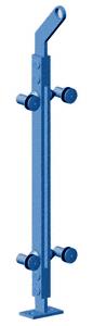 CRL 36" Custom Finish P2 Series 180 Degree Center Post Railing Kit