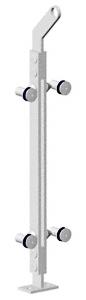 CRL 42" Polished Stainless P2 Series 180 Degree Center Post Railing Kit
