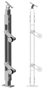 CRL 36" Brushed Stainless P4 Series End Post Railing Kit
