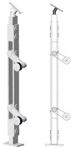 CRL 36" Polished Stainless P4 Series End Post Railing Kit