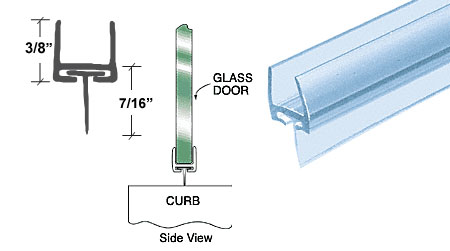 CRL Polycarbonate Bottom Rail with Wipe for 5/16" Glass - 31 in long
