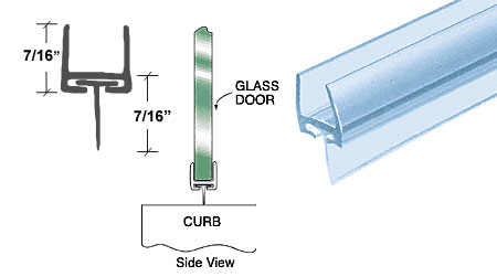 CRL Polycarbonate Bottom Rail With Wipe for 3/8" Glass - 31 in long