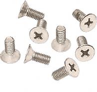 CRL Satin Nickel Phillips 5 mm x 12 mm Cover Plate Flat Head Screws - Package