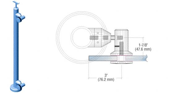 CRL P7 Series 36" Custom Finish End Post Fixed Fitting Railing Kit
