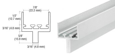 CRL 7/8" Clear Anodized Insulating Glass Center Set Patio Door Adapter - 12ft Long