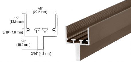 CRL 7/8" Bronze Anodized Insulating Glass Center Set Patio Door Adapter - 12ft Long