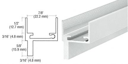 CRL 7/8" Clear Anodized Insulating Glass Offset Patio Door Adapter - 12ft Long