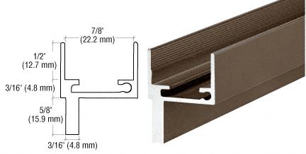 CRL 7/8" Bronze Anodized Insulating Glass Offset Patio Door Adapter - 12 ft Long