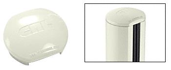 CRL  Aluminum Windscreen System Oyster White Round Post Cap for 180 Degree Center Post or End Post