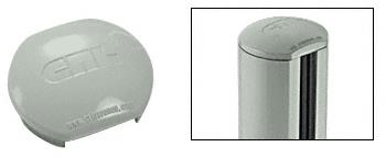 CRL  Aluminum Windscreen System Agate Gray Round Post Cap for 180 Degree Center Post or End Post