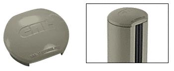 CRL  Aluminum Windscreen System Beige Gray Round Post Cap for 180 Degree Center Post or End Post