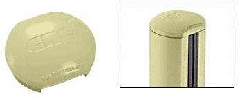 CRL Chromate (Unfinished) Aluminum Windscreen System Round Post Cap for 180 Degree Center Post or End Post