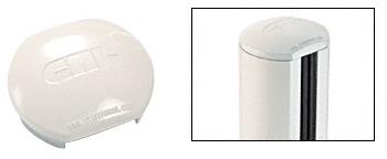 CRL  Aluminum Windscreen System Sky White Round Post Cap for 180 Degree Center Post or End Post