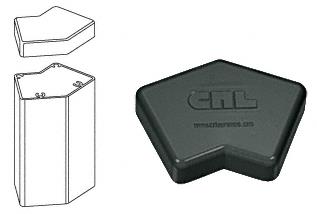 CRL 135 Degree Matte Black 100 Series Post Cap