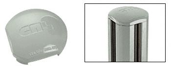 CRL  Aluminum Windscreen System Agate Gray Round Post Cap for 90 Degree Corner Post