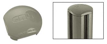 CRL  Aluminum Windscreen System Beige Gray Round Post Cap for 90 Degree Corner Post