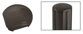 CRL  Matte Bronze Round Post Cap for  Aluminum Windscreen System, 90 Degree Corner Post