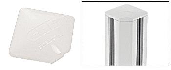 CRL  Aluminum Windscreen System Sky White Square Post Caps for 90 Degree Corner Posts