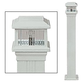 CRL  Agate Gray Decorative Cap Light for 4" x 4" Vertical Aluminum Post