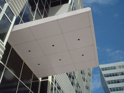 CRL Custom Non-Directional Stainless Premier Series Canopy Panel System