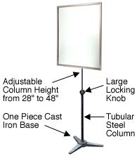 16" x 24"  Pedestal Mount Acrylic Flat Mirror