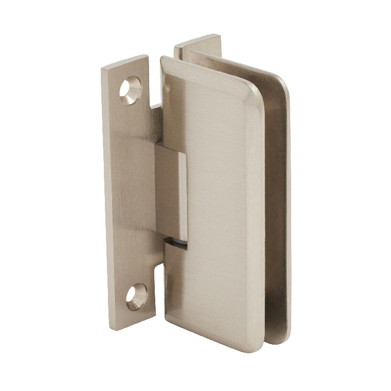 CRL Petite 037 Series Brushed Nickel Wall Mount Full Back Plate Hinge