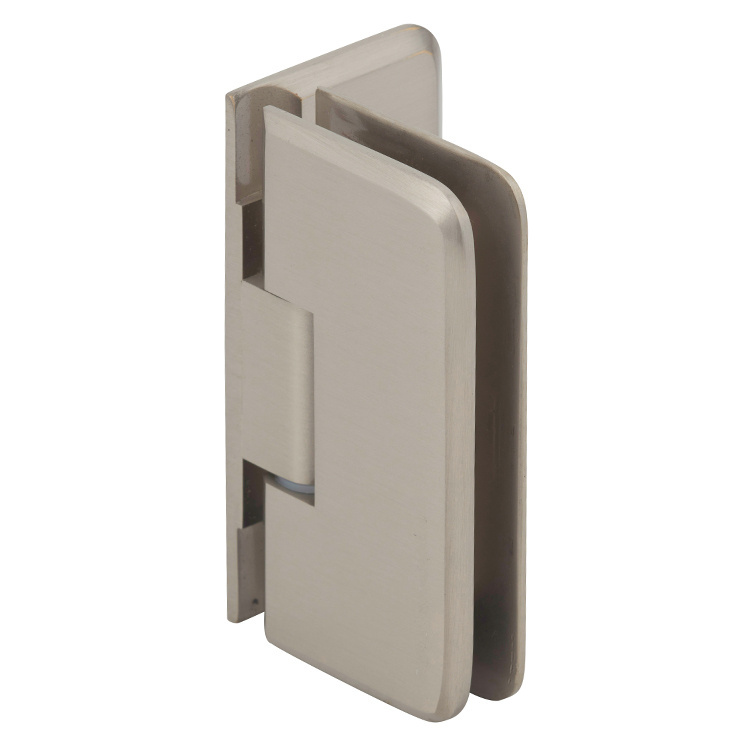 CRL Petite 044 Series Brushed Nickel Wall Mount Offset Back Plate Hinge