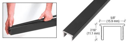 CRL 60" Black Matte Glass Barrier Post Filler