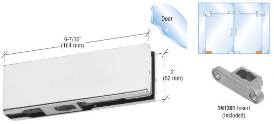 CRL Aluminum Finish Bottom Door Patch with INT301 Insert