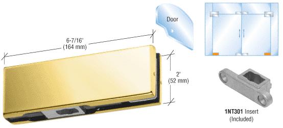 CRL Polished Brass Finish Bottom Door Patch with INT301 Insert