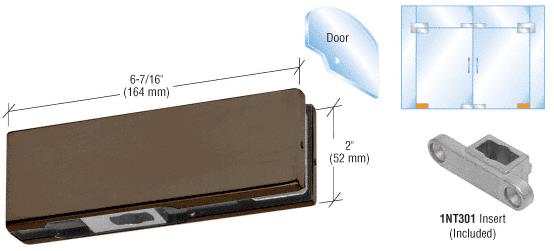 CRL Duranodic Bronze Finish Bottom Door Patch with INT301 Insert