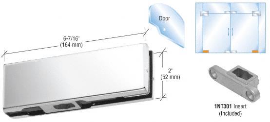 CRL Polished Stainless Finish Bottom Door Patch with INT301 Insert