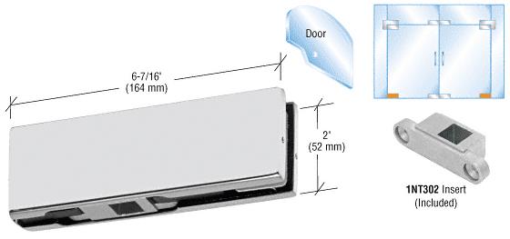 CRL Aluminum Finish Bottom Door Patch with INT302 Insert