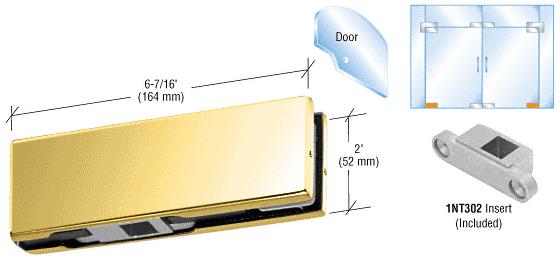 CRL Polished Brass Finish Bottom Door Patch with INT302 Insert