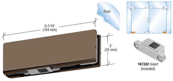 CRL Duranodic Bronze Finish Bottom Door Patch with INT302 Insert
