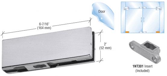 CRL Brushed Stainless Finish Bottom Door Patch with INT301 Insert