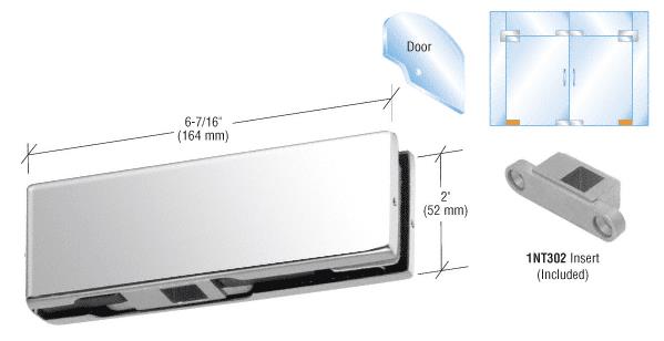 CRL Polished Stainless Finish Bottom Door Patch with INT301