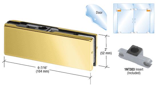 CRL Polished Brass Finish Top Door Patch Fitting with INT303 Insert