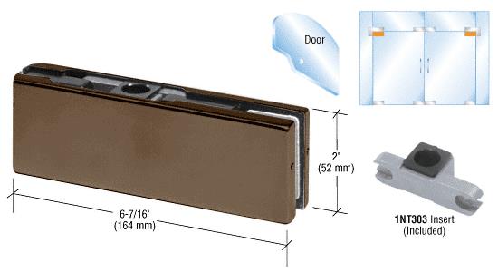 CRL Duranodic Bronze Finish Top Door Patch Fitting with INT303 Insert