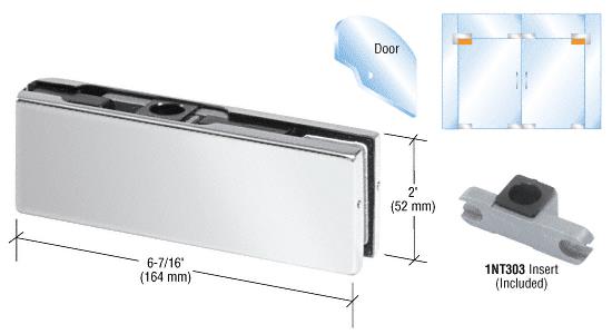 CRL Brushed Stainless Finish Top Door Patch Fitting with INT303 Insert