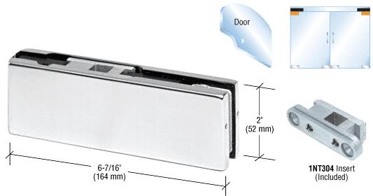 CRL Aluminum Top Door Patch Fitting with 1NT304 Insert
