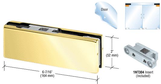 CRL Polished Brass Finish Top Door Patch Fitting with INT304 Insert