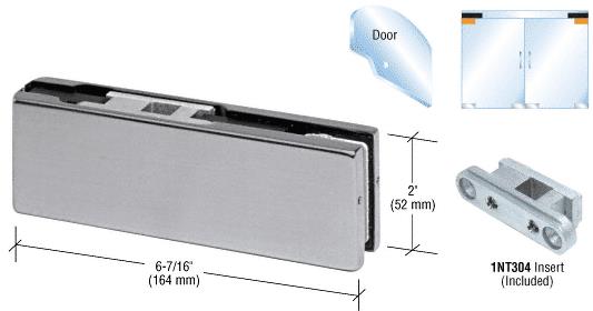 CRL Brushed Stainless Finish Top Door Patch Fitting with INT304 Insert