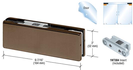 CRL Duranodic Bronze Finish Top Door Patch Fitting with INT304 Insert
