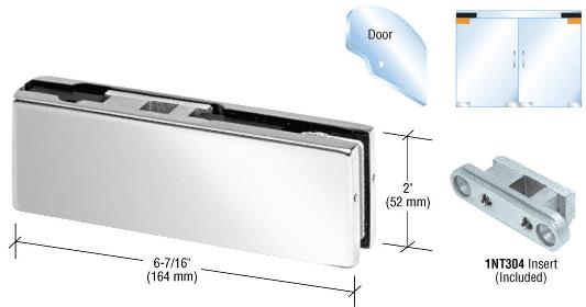 CRL Polished Stainless Finish Top Door Patch Fitting with INT304 Insert