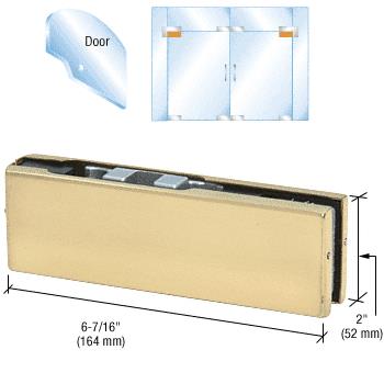 CRL Polished Brass Adjustable North AmericanTop Door Patch Fitting