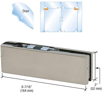 CRL Brushed Stainless Adjustable North AmericanTop Door Patch Fitting