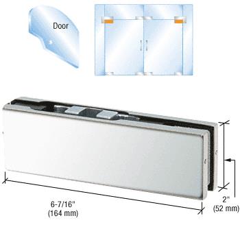 CRL Polished Stainless Adjustable North AmericanTop Door Patch Fitting
