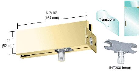 CRL Polished Brass Finish Wall Mounted Transom Patch with INT300 Insert