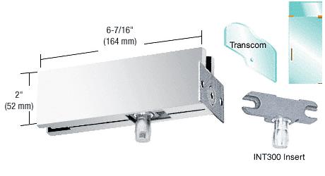 CRL Polished Stainless Wall Mounted Transom Patch with INT300 Insert
